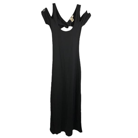 Arden B Maxi Dress Womens Y2K‎ Small 43817023 Black Open Shoulder Cut Out NWT - Picture 1 of 5